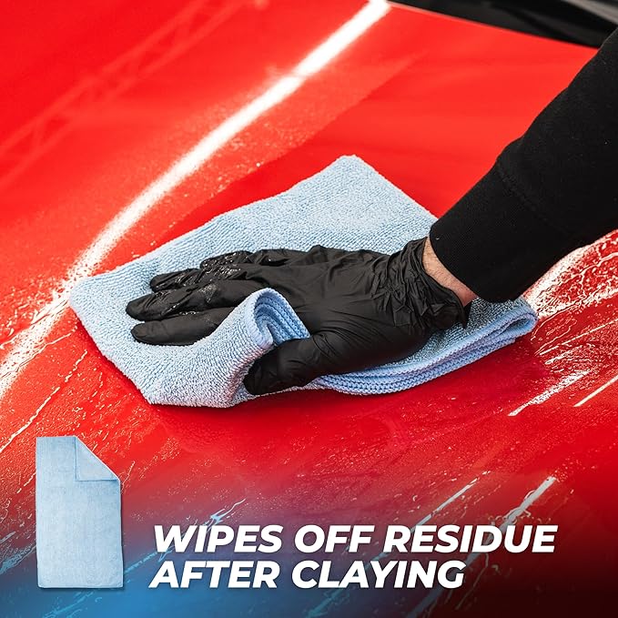The Rag Company - Clay Bar Starter Kit - Surface Prep Kit for Cars, Trucks, SUVS & More - Includes 2 Premium Clay Bars, Clay Lube, Microfiber Towels - 6 Piece Kit