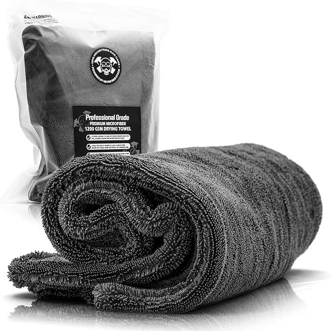 Professional Extra Large Microfiber Car Drying Towel | 1200 GSM Ultra-Absorbent | 24"x36" Detailing Cloth | Cars, Trucks & SUVs | Safe on Wax, Glass & Ceramic Finishes