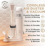 Living in a Bubble Cordless Air Duster & Mini Vacuum Set, Portable Handheld Wireless Vacuum for Car/Van