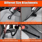 Viewsun Car Cleaning Kit, Orange 17pcs Car Interior Detailing Kit with High Power Handheld Vacuum, Detailing Brush Set, Windshield Cleaner, Cleaning Gel, Complete Auto Accessories for Women Men Teens
