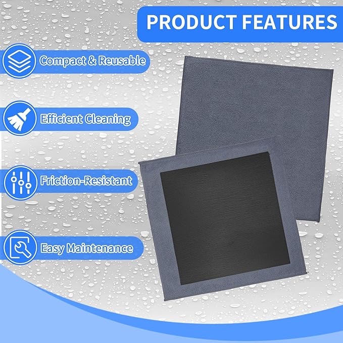 2 Pack Clay Towel Auto Detailing 12 x 12 Inch Fine Grade Clay Bar Towel for Car Detailing Microfiber Car Cloth Cleaner for Cleaning & Release of Paint Contaminants, Grey