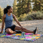 Gone For a Run Car Seat Towel Cover – Microfiber Hooded Seat Cover – 30” x 60” Moisture-Wicking Running Seat Protector for Runners – Aloha