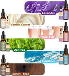 12 Pack Car Air Freshener Refills, 6-Scent Hanging Air Freshener Diffuser Set - Each(8ml +20ml Refill), Essential Oil Diffuser with Refill Bottles, Reusable Car Fragrance Decor Accessories