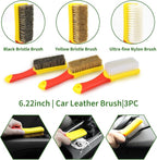 18Pcs Car Detailing Kit, Interior Car Cleaning Kit, Leather & Textile Car Interior Brush, Car Detailing Brush Set with Windshield Cleaning Tool Complete Car Interior Care Kit