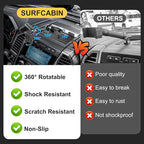 Surfcabin Dash Mount Phone Holder Compatible with 2015-2020 F150 2017-2022 F250 F350 Metal Cellphone Mounting Bracket Stand for Most CellPhones