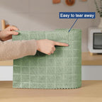 Ferdilan 80 Pack Microfiber Cleaning Cloth Roll,Lint Free Rags Paper Towels & Tear Away Reusable Towels,Washable Shop Rags,Wash Cloths Dish Rags(12" x 12") for Car Kitchen Window Garage-Green