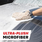 Maxshine Universal Ultra-Plush Microfiber Car Wash Mitt with Thumb – Super Absorbent, Ultra-Soft Wash Mitt for Scratch-Free Car Washing – Comfortable, Washable & Reusable Mitt for Auto Detailing