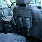 Amooca Car Backseat Organizer PU Leather Storage Bags Travel Accessories Large Pockets for Water Bottle Drink Tissue with Hooks
