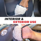 Maxshine Universal 2-Pack Professional Microfiber Wash Mitts – Finger Wheel Mitt & Dusting Mitt Set – Ideal for Small Area Cleaning, Car Washing & Detailing – Premium Auto Detailing Accessories