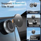 PlusAcc Vacuum Magnetic Phone Holder for Car, Suction Cup Phone Mount for MagSafe, 360°Rotatable Strong Magnet Stand for iPhone 16/15/14/13 in Smooth Surface (Charging)