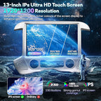 13.1" 8Core 8+128G Car Stereo Radio for Chevy Silverado GMC Sierra 2014-2018,5Ghz WiFi Android 13 Touch Screen Radio with Wireless CarPlay Android Auto BT DSP 48EQ Backup Camera,Silver