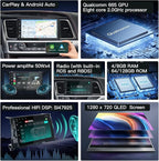 10.2'' Android 13 Car Stereo for Toyota Highlander 2014-2019,with Wireless CarPlay & Android Auto,4G+64G WiFi/DSP/SWC/AM/FM Radio