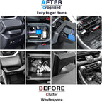 4PCS Center Console Organizer Compatible with 2019-2025 Toyota RAV4 Driver's Drawer Box Insert Secondary Storage Box, Dash Storage Tray Accessories(Not for New 10.5'' Multimedia Display)
