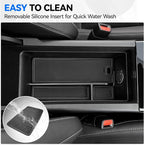 ELECFRESH 4PCS Center Console Organizer Tray for 2025 2026 Toyota Camry Accessories, Armrest Storage Box, Cup Holder, Wireless Charging Mat for Toyota Camry