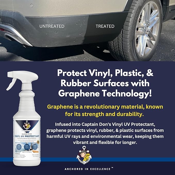 Captain Don's Graphene-Infused UV Vinyl Protectant, Vinyl Conditioner, & Vinyl Restorer, 32 oz