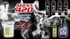 Agent 420 Odor Eliminator Trigger Spray, Jasmine, 22 oz — Tea Tree Oil Breaks Down Smoke at the Molecular Level