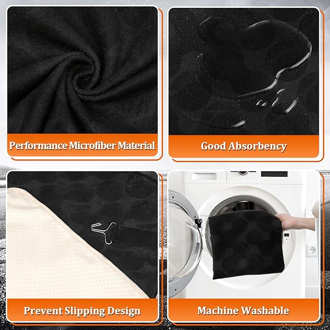 Lonfliness Car Seat Cover Towel Non Slip Back Seat Car Seat Towel Athletic Running Towel Washable Seat Cover for Gym Workout Sweat Outdoor Sport Beach Hiking Yoga (Midnight)