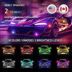 8PCS Wireless Led Aircraft Strobe Lights with Remote, 8 Colors Waterproof Anti-Collision Moto Glow Up Warning Lights,High Brightness Wireless Led Strobe Light Underglow for ebike Car Motorcycle Drone