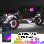 XKmax Atomix Body Panel LED Light Strip for Jeep | RGB Color Chasing & App | XKGLOW (Hood + Running Board Kit)