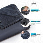 Crystal Clean XL (28x36) Car Drying Towel - 70/30 Korean Blend Car Towel with Double Twisted Loop, Professional Detailing Towel for Car Detailers - Quick Dry, Paint Safe & Swirl-Free