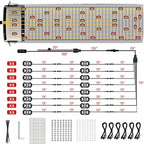 40 Pods Pure White LED Rock Lights Kit with Switch Wiring Harness,6500K 1080 LEDs Bright Rock Lights for Trucks,Waterproof Underglow Light for Car Jeep Off Road ATV UTV SUV(Patented)