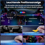 Car Interior Lighting, 22-in-1 HMYC 128 Colorful LED Acrylic Fiber Optic Strips, Universal Decorative Ambient Lighting with Music-synced Rhythm, app Control, RGB neon Lighting for All Cars