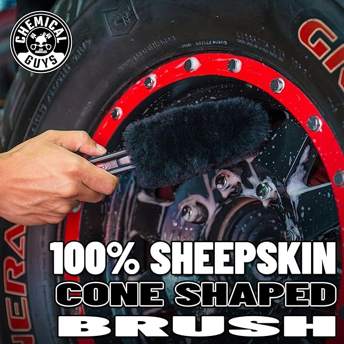 Chemical Guys CLD_203 Signature Series Wheel Cleaner, 128 fl oz + ACC_B01 Gerbil Wheel & Rim Brush (for Exhaust, Tires, Rims, Engine Bays, & More) + ACCG08 Wheelie All Exterior & Wheel Brush