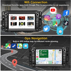 Car Radio Stereo for Chevy Silverado 2007-2014 Tahoe GMC Sierra Yukon,2+64G Android 13 Touch Screen Head Unit with CarPlay Android Auto Bluetooth GPS Navigation Backup Camera