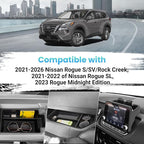 3PCS Center Console Organizer Compatible with 2021-2026 Nissan Rogue S/SV/Rock Creek, 2021-2022 Nissan Rogue SL, Lower Center Interior Storage Box, Dashboard Tray Only Fit 8-inch Screen