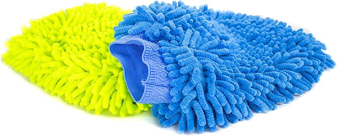 Zwipes Chenille Microfiber Premium Scratch-Free Car Wash Mitt, 2-Pack, Color may vary