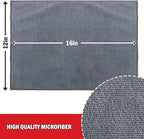 AIDEA Microfiber Cleaning Cloth 24 Pack, Microfiber Towels for Cars, Soft & Absorbent Cleaning Rags, Premium Lint Free Shop Towels for House, Kitchen, Car, 12inx16in, Grey