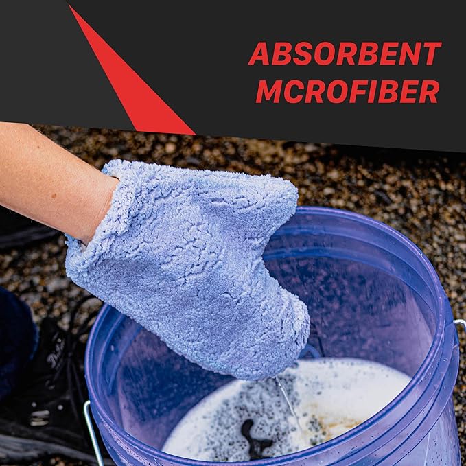 Maxshine Universal Premium Microfiber Car Wash Mitt – Super Soft, Scratch-Free Washing Glove – Affordable, Gentle Cleaning for Car Detailing – Reusable & Lint-Free