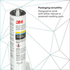 3M Auto Glass Urethane Windshield Adhesive, 08693, Medium Viscosity, High-Strength, Fast-Curing, 310 mL/10.5 fl oz Cartridge, Black (Pack of 2)