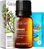 100% Pure Hinoki Essential Oil - 0.34 Fl Oz - Hinoki Oil for Hair, Skin, Diffuser, Aromatherapy & DIY Candle Making Scent