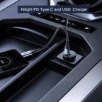 Nilight Quick USB Socket 12V 24V PD Type C and USB Connector 3A Car Outlet with Waterproof Cover Spring Cap LED Light Dual Outlets Port for Cars Trucks Motorcycle RVs Campers