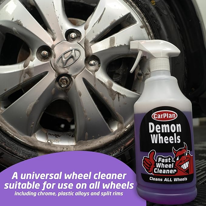 CarPlan Demon Wheels 34 fl Oz (1L) - Fast Wheel Cleaner (Pack of 2)