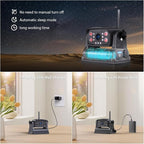 ZEROXCLUB Magnetic Wireless RV Backup Camera System: 7" HD 1080P DVR Monitor with 2-Rear Camera, DVR Monitor & IR Night Vision, Portable Rechargeable Camera for RV/Trailer/Fifth Wheels/Camper BC702