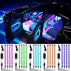 Footwell Lighting for car, Car Interior LED Lights,Lights for Inside car,APP Controlled RGB Light Strip with Music Sync Mode, 72 LEDs 16 Million Colors for Cars, Trucks, SUV via 12V Lighter