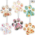 Tallew 24 Pack Car Air Freshener Dog Paw Shape Hanging Pet Lovers Funny Cute Spring Car Scents Air Freshener Rearview Mirror Pendant Cute Pet Odor Eliminating, Mixed Scents