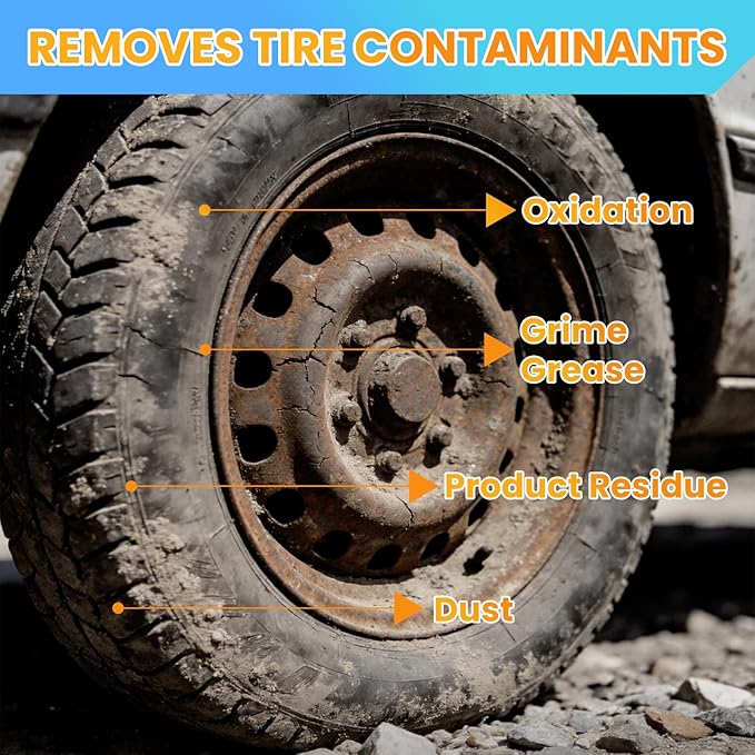 Deep Black Tire Shine Spray – Non-Greasy, No-Sling Tire Dressing Long-Lasting Hydrophobic & UV Protection Formula for Car, Truck, SUV & Motorcycle – 100ml/3.4oz