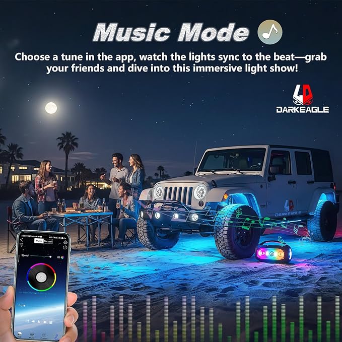 16Pods Heavy Duty Aluminum RGBW LED Rock Lights Kit for Trucks Pickup Jeep Gladiator Off-Road, APP/RF Remote, Plug&Play Pre-Wired, IP67 Waterproof Multicolor Dual Zone 12V Underglow Accent Lights
