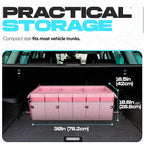 FORTEM Trunk Organizer with Cooler For SUV Car Trunk, Foldable Storage, Car Accessories for Women Men, Collapsible Bag, Perfect Christmas Gifts, 600D Oxford, Non Slip Bottom, Straps, Soft Cover (105L)