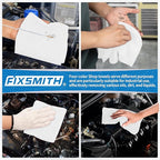 FIXSMITH Microfiber Cleaning Cloth, Shop Towels Bulk, 24 Pack White Microfiber Towels for Cars, All-Purpose Absorbent Cleaning Rags, Dust Cloth for Automotive, Mechanic, Garage, Bar, 12 x 11 inch