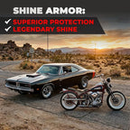 Car Wax Spray and Ceramic Coating for Cars - 3 in 1 Waterless Car Wash and Detailing - Quick Effect Coating Agent for Car - High Gloss Car Coating Spray, Shiny Car Stuff by Shine Armor - 8FlOz