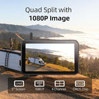eRapta RV Backup Camera Wireless System for Furrion with 5-Inch Monitor 1080P, 1 Rear Camera, Wide-View, Video Recording, IR Night Vision, IP69 Waterproof, Plug and Play for Camper -AY5