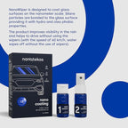 Nano Ceramic Coating for Cars' Windshield: Hydrophobic Glass Coating Spray Kit Provides Advanced Rain Visibility, Repels Dirt for Safer Driving. Professional Ceramic Coating for Cars