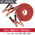 Swiss Safe 2-in-1 Car Emergency Kit | 12-FT Heavy-Duty Jumper Cables & 378-Piece Comprehensive Car First Aid Kit | Compact Roadside Auto Essentials for Vehicle Safety