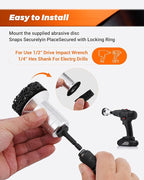 2Pcs Wheel Brake Hub Cleaning Disc,Hub Cleaner Resurfacing Tool Brush Iron for Dust Remover Wheel Stud Cleaner Automotive Tools Fits Power Drill or 1/2" Impact Driven Wrenches for Cars,Nuts,Motorcycle