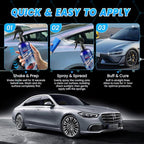 Paint Sealant Spray Quick Effect Coating Agent for High Gloss Shine & Protection All-in-One Waterless Wash Wax Hydrophobic Polish for Cars Motorcycle Trucks & RVs with Microfiber Towel 10oz/300ml