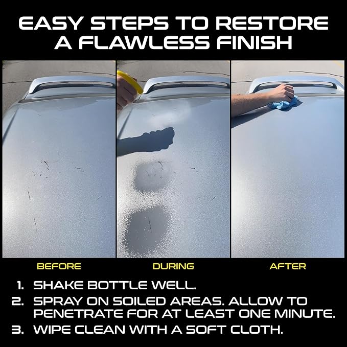 Formula 1 Bug and Tar Remover - Powerful Exterior Degreaser and Pre Wash for Detailing - Safe for All Auto Surfaces, 16 Ounces
